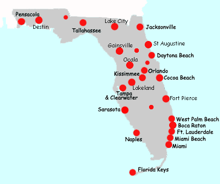 florida hotels map